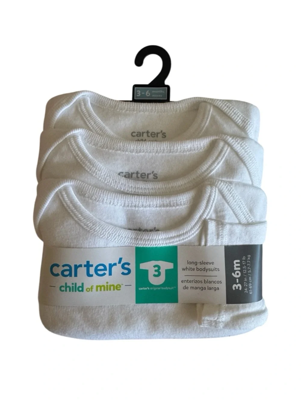3/$8🎉 NEW | Carter's Kids' White Bodysuit size 3-6M